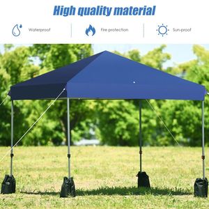Carpa Plegable Portátil de 8 x 8 Pies para Exteriores con Bolsa con Ruedas y Bolsas de Arena - Product Image 4