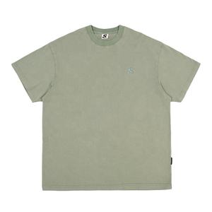 Camiseta recortada sólida Vintage para hombre, Parche de socorro de gran tamaño bordado, lavado ácido de peso pesado, personalizable, secado rápido - Product Image 1