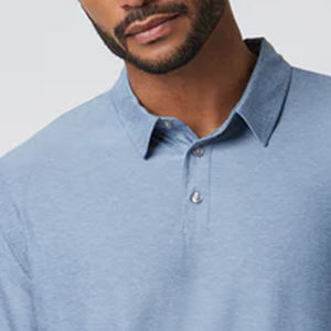 Camiseta Casual con Cuello para Hombre con Logotipo Personalizado, Camiseta Premium con Cuello Camisero y Logotipo Bordado en Color Sólido - Product Image 2