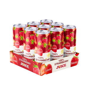 Natural Fruit Juice <b>Vitamins</b> OEM/ODM 330ml Slim Can 100% Strawberry Juice NFC Private Label Fruit & Vegetable Juice - Product Image 6