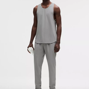 High Quality <b>Men's</b> Sporty Summer Hooded Workout <b>Vest</b> Loose Stand Collar Fitness Breathable Gym Tank Tops Running Washed Front - Product Image 1