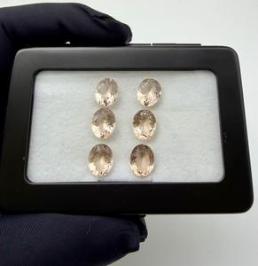 Piedra Preciosa de Morganita Natural Premium, Color Durazno, Genuina, Forma Ovalada de 8x10mm, para Joyería, 10 Quilates, Gemas Shamim Finas - Product Image 1
