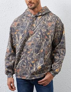 Sweat-shirts à capuche en molleton épais, camouflage woodland, brodés sur mesure, fabricant de vêtements de chasse OEM, marque privée - Product Image 6