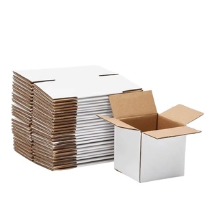 Caja de correo blanca de 3 capas, 6 x 6 x 6 pulgadas, caja de embalaje duradera y ligera para envíos de comercio electrónico y almacenamiento. - Product Image 1