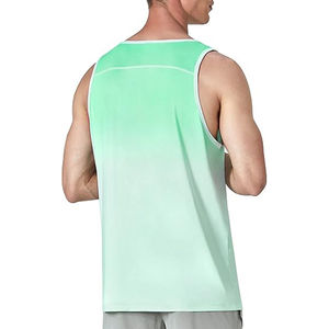Mens Compression Gym Workout Tank Top Ribbed Cotton Knit Fitness <b>Stringer</b> Sleeveless Sports <b>Vest</b> Custom Logo OEM Casual Summer - Product Image 4