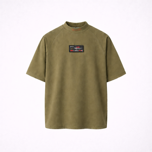 T-shirt unisexe personnalisé en coton tricoté épais 250 g/m² 100 % coton, style vintage, écologique, coupe oversize, épaules tombantes, délavage clair rose foncé - Product Image 3