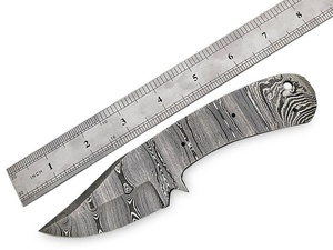 Damascus Steel DIY Blank <b>Blade</b> 0.5mm Thick Fixed Drop Point Full Tang High Quality Straight Edge Bushcraft Hunting <b>Knife</b> Kit OEM - Product Image 1