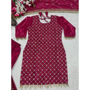 เซ็ตชุดปาร์ตี้ออกแบบโดยดีไซเนอร์สำหรับผู้หญิง sharara plazzo dupatta - Product Image 1