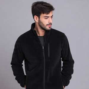 Veste polaire surdimensionnée pour homme, vestes polaires d'automne et d'hiver, nouvelles vestes polaires épaisses et chaudes de couleur unie - Product Image 4