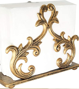 Porte-mouchoirs vertical en métal avec silhouette de feuille de ginkgo noire pour une décoration coordonnée, disponible au prix de gros - Product Image 6