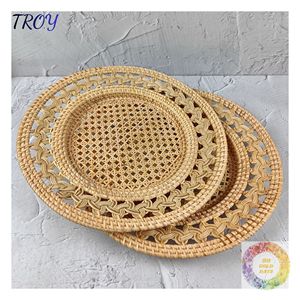 Runde Rattan-Tischsets für Oster-Brunch, Frühlings-Tischdekoration, Blumen-Tischdekorationen und Saisonale Heimdekorationen - Product Image 4