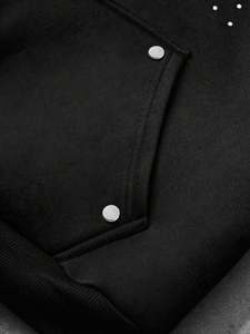 Sudaderas con capucha para hombre, de algodón y forro polar, extragrandes, gruesas, para invierno, estilo urbano, con estrella negra brillante de pedrería, personalizables al por mayor - Product Image 3