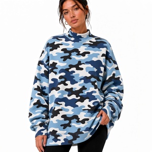 Suéter de Cuello Alto Extra Grande para Mujer, Estilo Otoñal, Estampado de Leopardo, Manga Larga, Tejido de Punto, con Bolsillos - Product Image 4