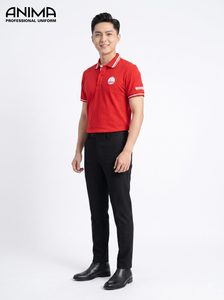 Luxury Premium University Uniform Red Polo Shirt Men Cotton Embroidered <b>Logo</b> - Product Image 1