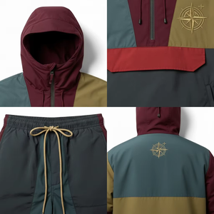 <b>Lightweight</b> Canvas Winter Windbreaker Set: Waterproof and Breathable Quick-Drying <b>Jacket</b> and Jogger Pants for Outdoor Sports - Product Image 5