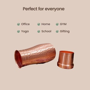 Designer copper carafe modern kitchens Customizable copper carafe with logo engraving options for branding - Product Image 6