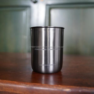 <b>Round</b> Stainless Steel <b>Brushed</b> Candle Jar with Nickel Lid Empty Iron Candle Vessel for Christmas Decoration - Product Image 1