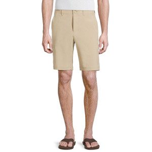 Pantalones Cortos Bermuda para Hombre, Color Caqui, Tela Oxford de Algodón, Cierre de Botones, Cintura Media, Bolsillos Casuales, Estilo Tejido Transpirable - Product Image 4