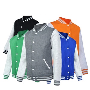 Blouson Bomber Homme Hiver Col Montant Fin Boutonné Style Baseball Streetwear Vente en Gros - Product Image 2