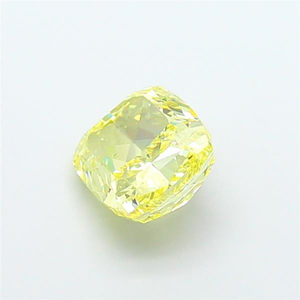 Elegante pieza de joyería fina de lujo, diamante cultivado en laboratorio de color amarillo vivo certificado, corte cojín, piedra preciosa suelta con brillo radiante. - Product Image 3