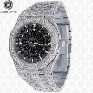 Montre Charm_Jewells en acier inoxydable, boîtier tonneau, cadran analogique 42 mm, verre saphir, mouvement à quartz, luxe, mode homme - Product Image 3