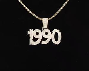 Collier Pendentif Hip Hop Personnalisé Plaqué Rhodium avec Numéro et Moissanite VVS, Bijou Prénom Diamant Facetté, Bague Personnalisée - Product Image 3