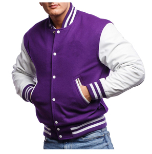 Custom Men Varsity Jacket Embroidered Letterman Jacket Wool Body Long Sleeves Casual Outerwear High Quality Men Varsity Jacket - Product Image 1