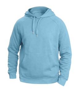 เสื้อมีฮู้ดแบบสวมหัวของผู้ชายเสื้อฮู้ดสีพื้นแขนยาวผ้าฟลีซสไตล์ล่าสุด - Product Image 1