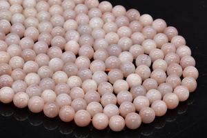 Cuentas de Piedra Lunar Melocotón Claro de la India, Gema Natural Genuina, Medio Hilo de Cuentas Sueltas Redondas, Venta al por Mayor de Joyería a Granel - Product Image 5