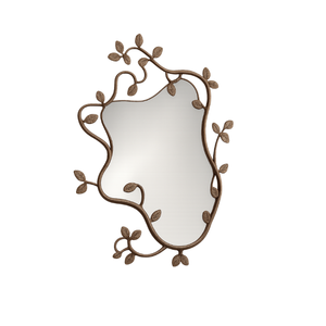 Luxury Nature Inspired Wall Mirror Decorative Leaf Branch <b>Metal</b> <b>Frame</b> Mirror Artistic Organic Shape Accent Mirror for Home,Hotel - Product Image 1