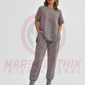 Top Selling Product Custom Made Women Summer <b>Tracksuits</b> New Design Custom Logo Ladies Jogger 2 Piece Summer <b>Tracksuit</b> - Product Image 5