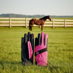 Custom TM STARTECH Summer <b>Equestrian</b> Dressage Horse Riding Gloves Breathable Ventilation Mesh Digital Synthetic Leather Palm - Product Image 3