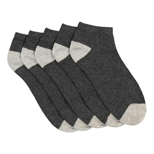Chaussettes de sport en coton pour hommes, personnalisables, vente en gros, avec logo personnalisé, chaussettes courtes de couleur unie pour hommes, chaussettes d'école - Product Image 1