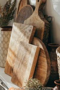 Tabla de Cortar Rectangular de Madera Natural SOFIYA CRAFT con Asa, Tabla de Cortar de Madera Maciza de 1.5 cm de Grosor, Apta para Lavavajillas, para Cocina - Product Image 6