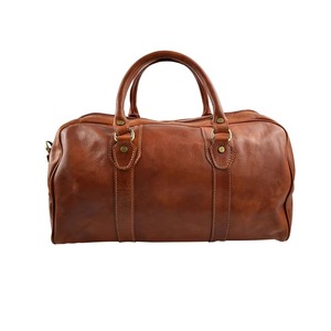 Sac de voyage en cuir de luxe pour homme, grand format, très résistant, style classique, pour le week-end, marron foncé, style sport, bagage en tissu - Product Image 2