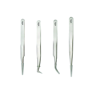Pinzas para Extensión de Pestañas con Punta de Fibra, Agarre de Diamante, Color Negro Plasma, con Etiqueta Privada, Pinzas de Volumen Ruso de 90 Grados - Product Image 6