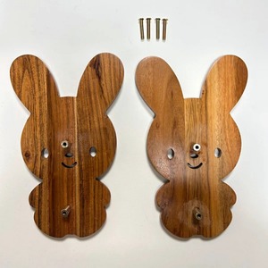 Tirador de Puerta de Madera de Acacia Hecho a Mano, Diseño Moderno de Conejo para Habitación Infantil, Tirador de Cajón Decorativo de Estilo Rústico, Fácil Instalación - Product Image 3