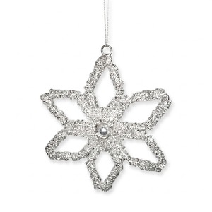 Premium Metal Christmas Hanging Ornament With Decorative Snowflake Design For Holiday <b>Tree</b> And Christmas Decoration - Product Image 1