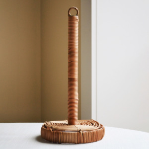 Desk organizers natural rattan paper holder stands tissue roll holders for kitchen bathroom - Product Image 5