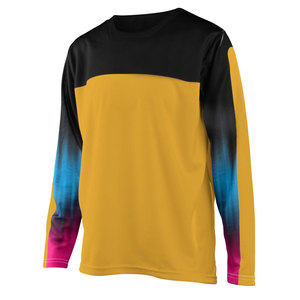 Maillot de course moto personnalisé, nouveau style, coupe-vent, imprimé, polyester/coton, respirant, séchage rapide, couleur et logo personnalisables - Product Image 1