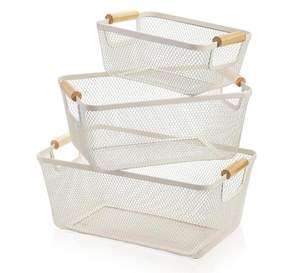 SET OF 3 <b>basket</b> affordable iron <b>basket</b> budget iron <b>basket</b> luxury iron <b>basket</b> <b>small</b> iron <b>basket</b> large iron <b>basket</b> medium - Product Image 1