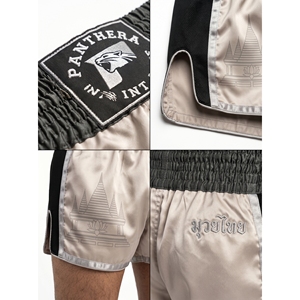Pantalones Cortos de Muay Thai para Hombre, Personalizados OEM, 100% Poliéster, Micro Satinado, Cintura Elástica, Secado Rápido, Marca Privada, Ropa Deportiva de Competición - Product Image 4