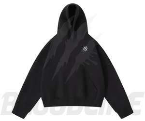 เสื้อฮู้ดทรงปกติ Bloodline สำหรับทุกเพศ สวมใส่สบาย ผลิตจากผ้าฝ้ายฟลีซ 100% สไตล์ฮิปฮอป มีกระเป๋าโลโก้ด้านหน้า ผ้าไม่ยับ - Product Image 2