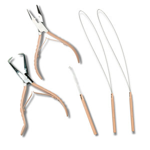 Kit de Pinzas Multifunción para Extensiones de Cabello, para Aplicación de Anillos y Puntas, Kit de Pinzas Premium para Extensiones de Cabello - Product Image 1