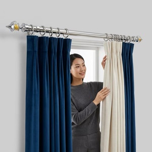 Glam Crystal Finials with Gold Accents for <b>Curtain</b> Rods - Product Image 2