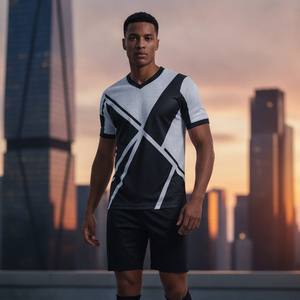 High Quality <b>Soccer</b> Uniform Custom Logo Football Jersey Set Breathable Team Training Wear Wholesale Supplier - Product Image 5