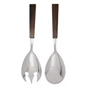 Elegant Metal Salad <b>Server</b> Set <b>Buffet</b> Serving Spoon Fork for Banquets and Events - Product Image 3