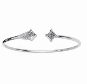 Nebula Star Princess Lab Grown Kada Bracelet 1.092 Carats 12 Stones 9k 14k 18k Yellow <b>Rose</b> White <b>Gold</b> Luxury <b>Bangle</b> 12 Pcs - Product Image 4