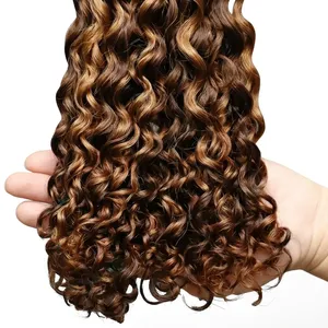 Cheveux humains brésiliens bruts en vrac, bouclés crépus, couleur noire, pour tressage, sans trame, extensions en gros - Product Image 6