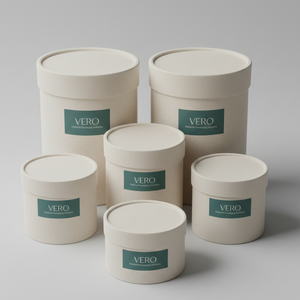 Boîtes en papier cylindriques écologiques de qualité supérieure, matériaux recyclés, logo/design personnalisé, fermeture magnétique pour marque professionnelle - Product Image 1